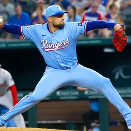 Texas Rangers pitcher Nathan Eovaldi