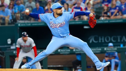 Texas Rangers pitcher Nathan Eovaldi