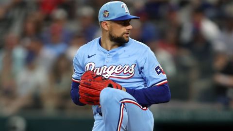 Texas Rangers pitcher Nathan Eovaldi