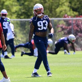 New England Patriots linebacker Oshane Ximines