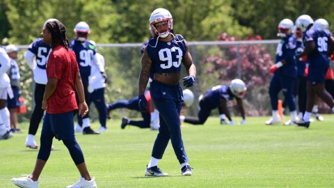 New England Patriots linebacker Oshane Ximines