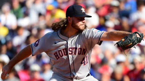 Houston Astros pitcher Spencer Arrighetti