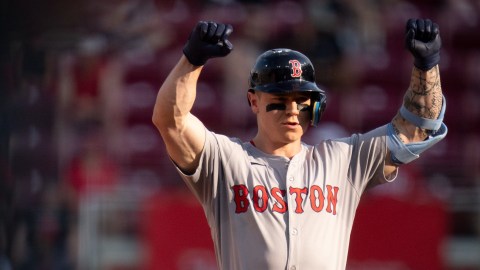 Boston Red Sox outfielder Tyler O'Neill