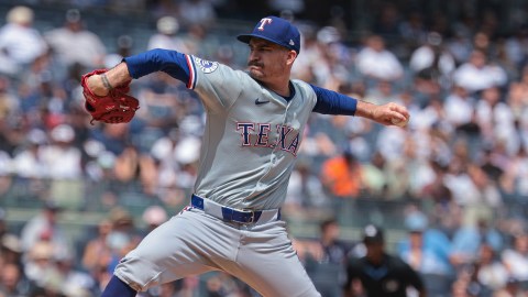 Texas Rangers pitcher Andrew Heaney