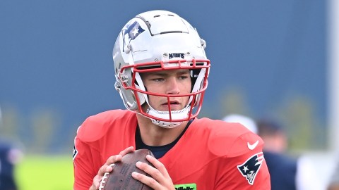 New England Patriots quarterback Drake Maye