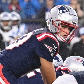 New England Patriots quarterback Drake Maye