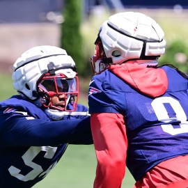 New England Patriots linebacker Matthew Judon, defensive end John Morgan