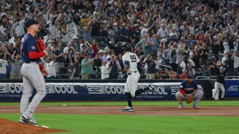 New York Yankees outfielder Aaron Judge and Boston Red Sox reliever Cam Booser