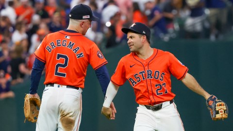 Houston Astros teammates Alex Bregman and Jose Altuve