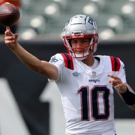 New England Patriots quarterback Drake Maye