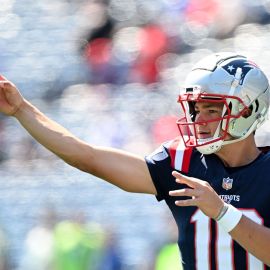 New England Patriots quarterback Drake Maye