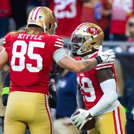 San Francisco 49ers tight end George Kittle, wide receiver Deebo Samuel