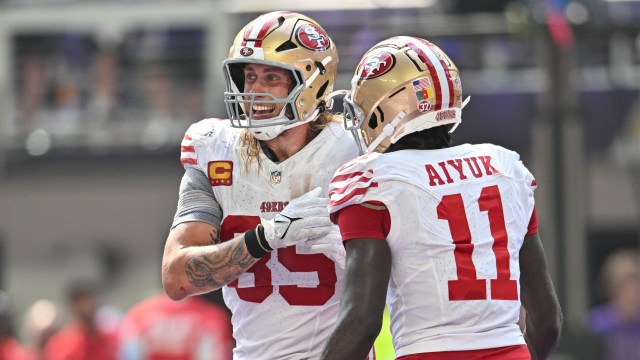 San Francisco 49ers tight end George Kittle, wide receiver Brandon Aiyuk