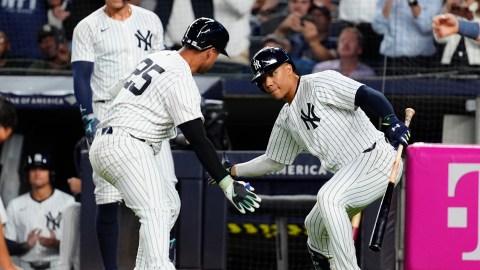 New York Yankees teammates Gleyber Torres and Juan Soto