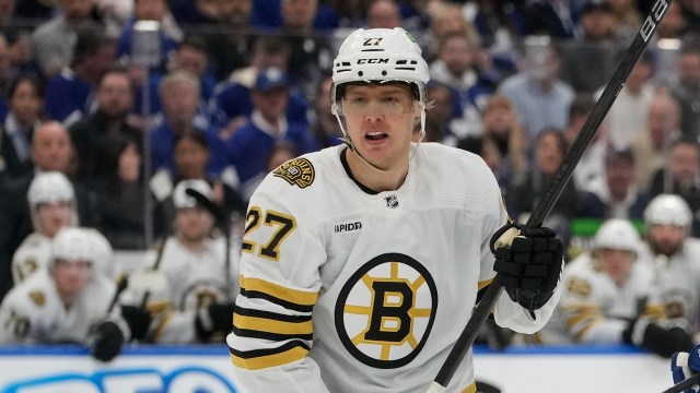 Boston Bruins defenseman Hampus Lindholm