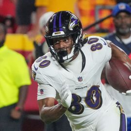 Baltimore Ravens tight end Isaiah Likely