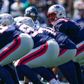 New England Patriots quarterback Jacoby Brissett