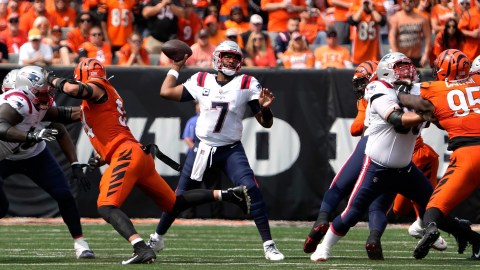 New England Patriots quarterback Jacoby Brissett