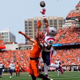 New England Patriots cornerback Marcus Jones