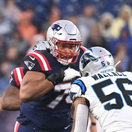 New England Patriots offensive guard Michael Jordan