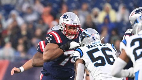 New England Patriots offensive guard Michael Jordan