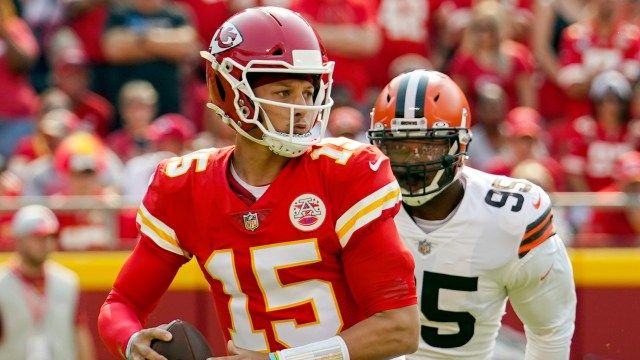 Kansas City Chiefs quarterback Patrick Mahomes and Cleveland Browns defensive end Myles Garrett