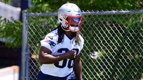 New England Patriots running back Rhamondre Stevenson