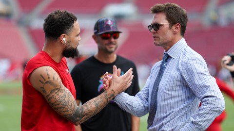 Former Tampa Bay Buccaneers teammates Tom Brady and Mike Evans