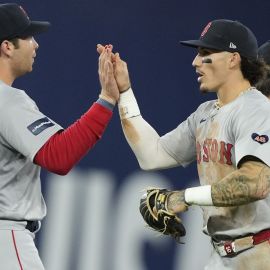 Boston Red Sox first baseman Triston Casas and outfielder Jarren Duran