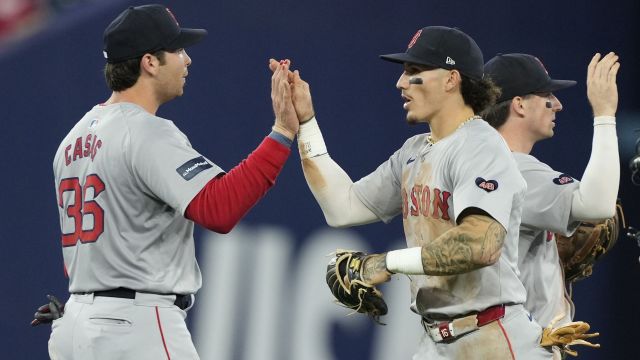 Boston Red Sox first baseman Triston Casas and outfielder Jarren Duran