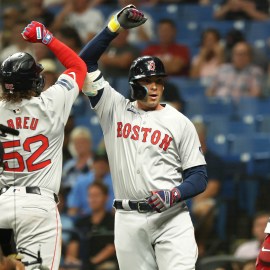 Boston Red Sox outfielder Wilyer Abreu and first baseman Triston Casas