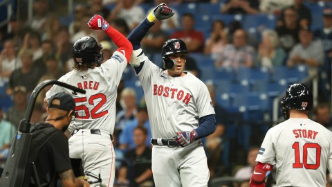 Boston Red Sox outfielder Wilyer Abreu and first baseman Triston Casas