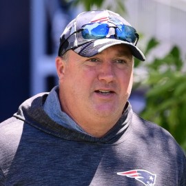 New England Patriots offensive coordinator Alex Van Pelt