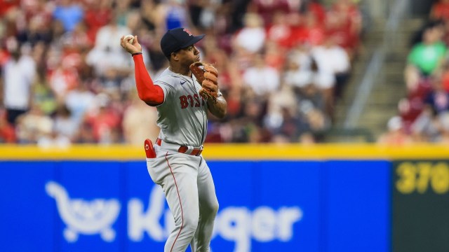 Boston Red Sox infielder Enmanuel Valdez