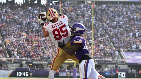 San Francisco 49ers tight end George Kittle, Minnesota Vikings safety Josh Metellus