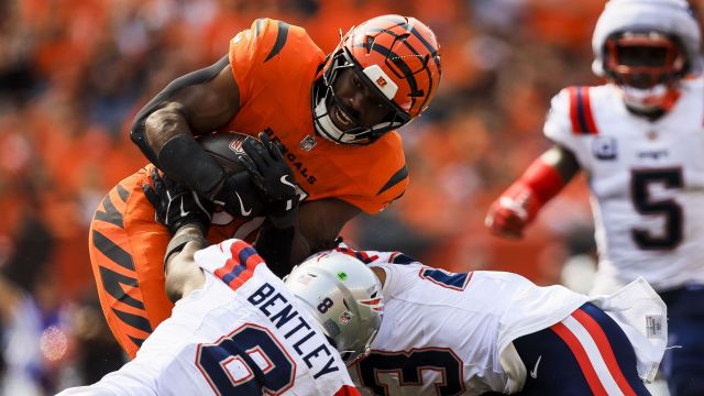 New England Patriots linebacker Ja'Whaun Bentley and safety Kyle Dugger