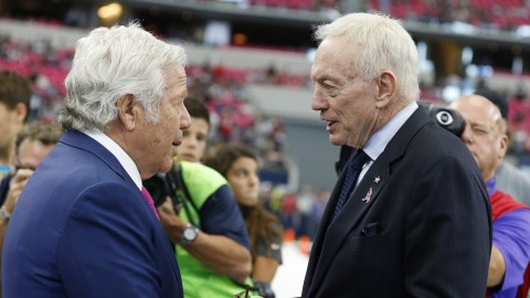 New England Patriots owner Robert Kraft, Dallas Cowboys owner Jerry Jones