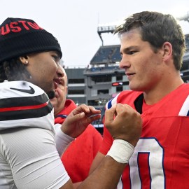 Houston Texans quarterback C.J. Stroud and New England Patriots quarterback Drake Maye