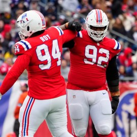 New England Patriots defensive tackles Jaquelin Roy, Davon Godchaux