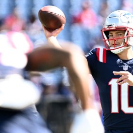 New England Patriots quarterback Drake Maye