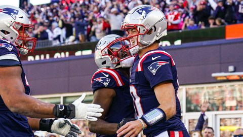 New England Patriots quarterback Drake Maye