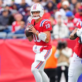 New England Patriots quarterback Drake Maye