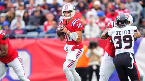 New England Patriots quarterback Drake Maye