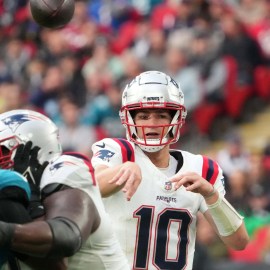 New England Patriots quarterback Drake Maye