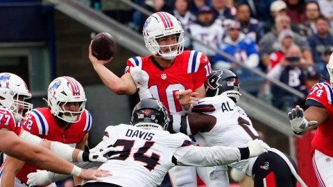 New England Patriots quarterback Drake Maye