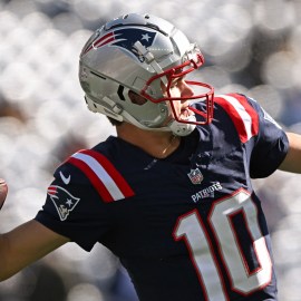 New England Patriots quarterback Drake Maye