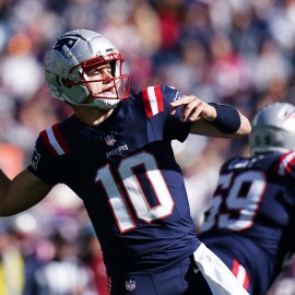 New England Patriots quarterback Drake Maye