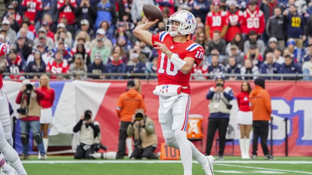 New England Patriots quarterback Drake Maye