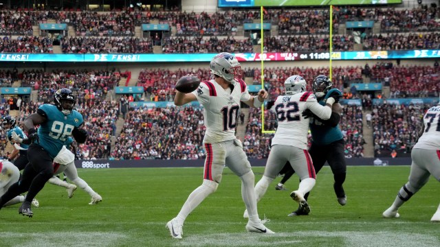 New England Patriots quarterback Drake Maye