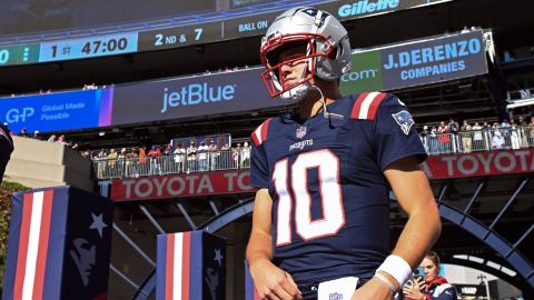 New England Patriots quarterback Drake Maye